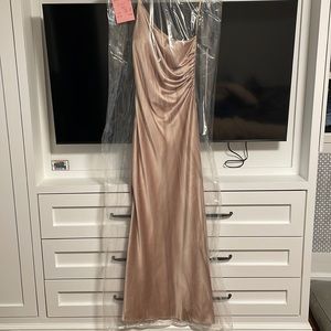 Revelry Jade Gold Champagne Gown Size 6